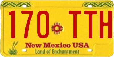 NM license plate 170TTH