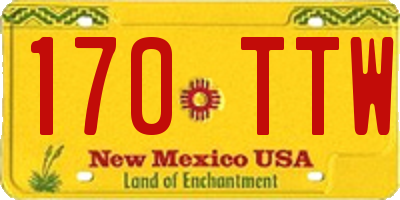 NM license plate 170TTW