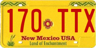 NM license plate 170TTX