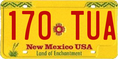 NM license plate 170TUA