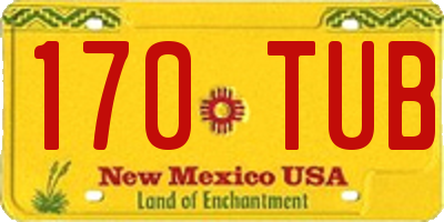 NM license plate 170TUB