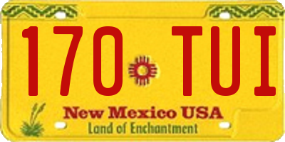 NM license plate 170TUI