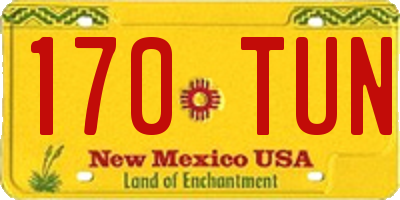 NM license plate 170TUN