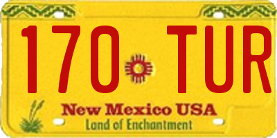 NM license plate 170TUR