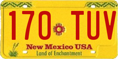 NM license plate 170TUV