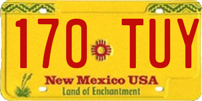 NM license plate 170TUY
