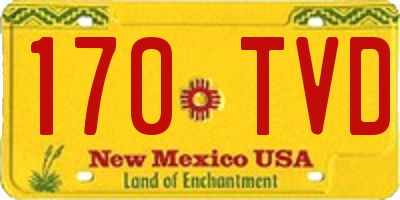 NM license plate 170TVD