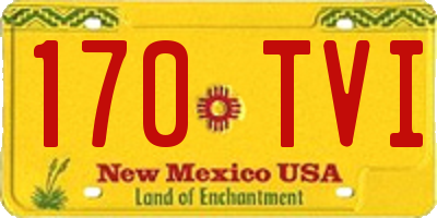 NM license plate 170TVI