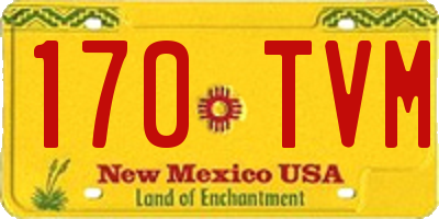NM license plate 170TVM
