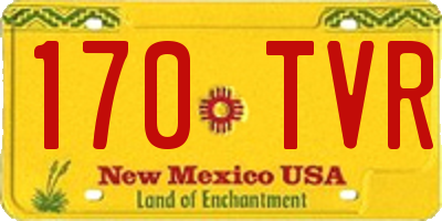 NM license plate 170TVR