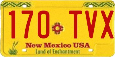 NM license plate 170TVX