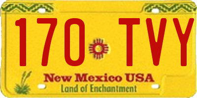 NM license plate 170TVY