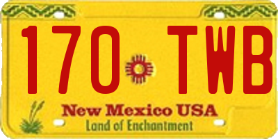 NM license plate 170TWB