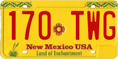 NM license plate 170TWG