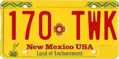 NM license plate 170TWK