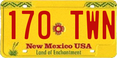 NM license plate 170TWN