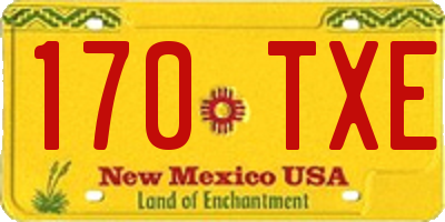 NM license plate 170TXE