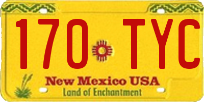 NM license plate 170TYC