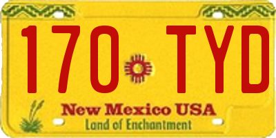 NM license plate 170TYD