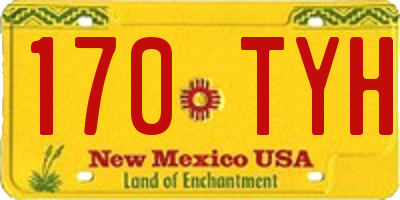 NM license plate 170TYH