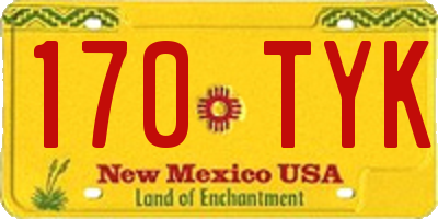 NM license plate 170TYK