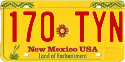 NM license plate 170TYN