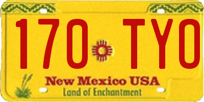 NM license plate 170TYO