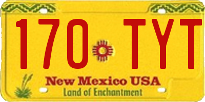 NM license plate 170TYT