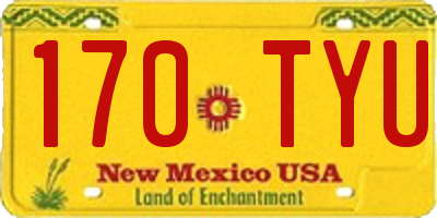 NM license plate 170TYU