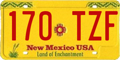 NM license plate 170TZF