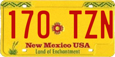 NM license plate 170TZN