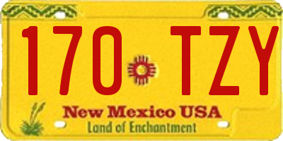 NM license plate 170TZY