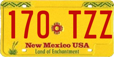 NM license plate 170TZZ