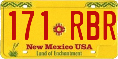 NM license plate 171RBR