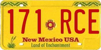 NM license plate 171RCE