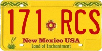 NM license plate 171RCS
