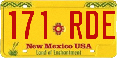 NM license plate 171RDE