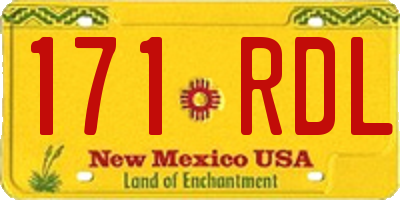 NM license plate 171RDL