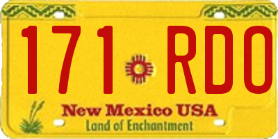NM license plate 171RDO