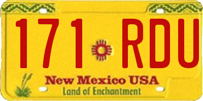 NM license plate 171RDU