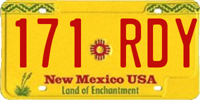 NM license plate 171RDY