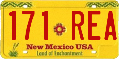 NM license plate 171REA