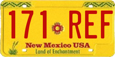 NM license plate 171REF