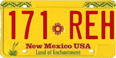 NM license plate 171REH