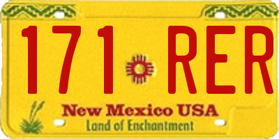 NM license plate 171RER