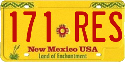 NM license plate 171RES