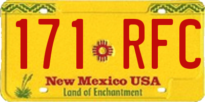 NM license plate 171RFC