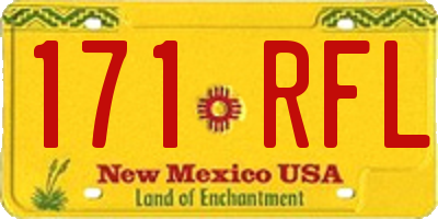 NM license plate 171RFL