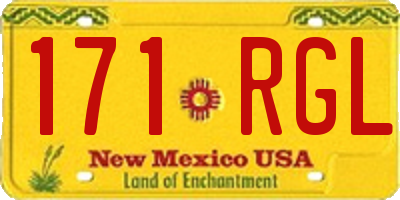 NM license plate 171RGL