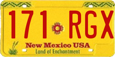 NM license plate 171RGX